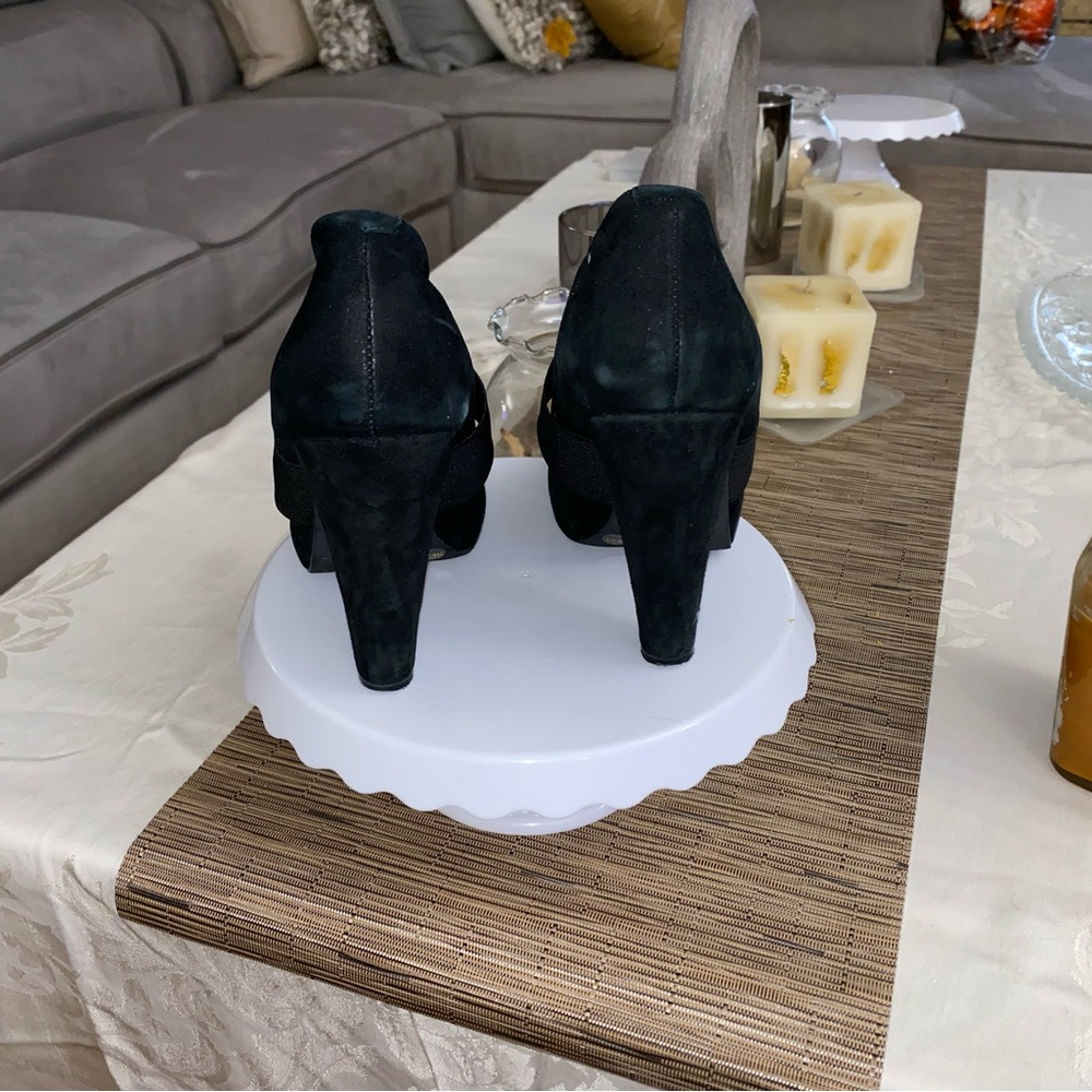 Jessica Simpson Black Suede Bootie Heals, Condition:Good - Picture 2 of 4